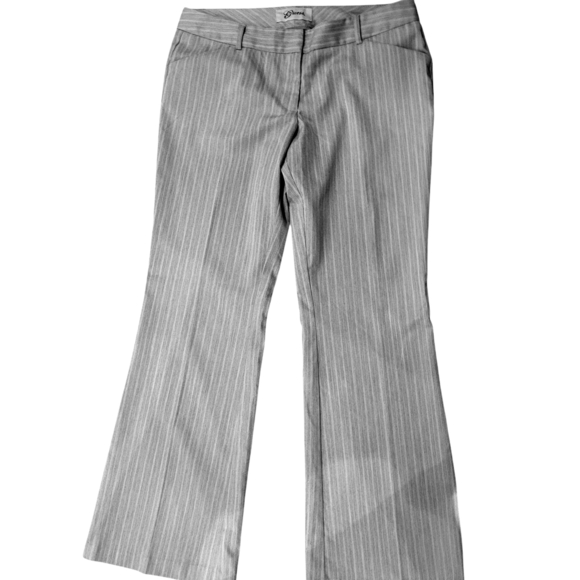 Gray Striped Flare Pants - Picture 1 of 5